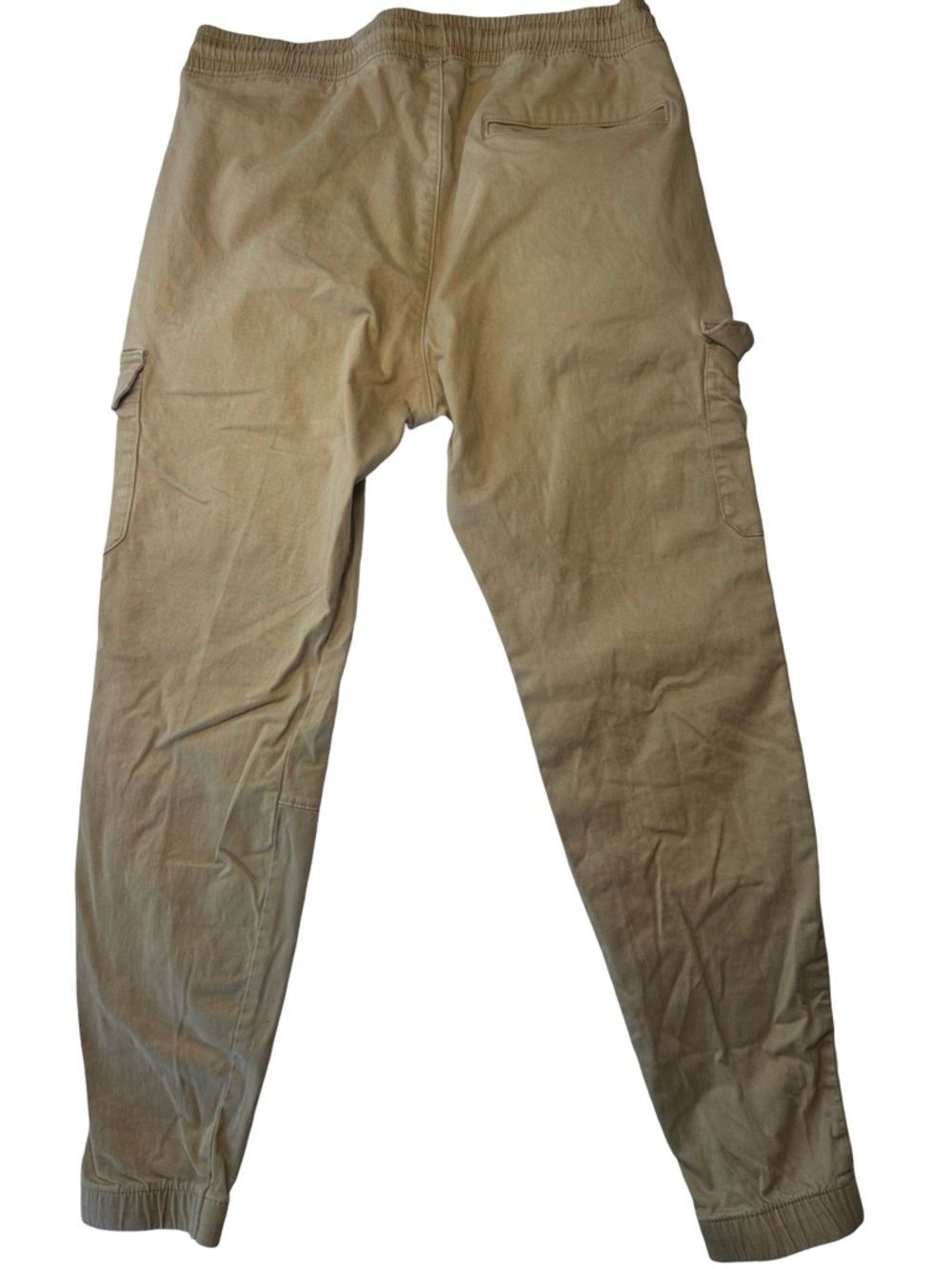 Hollister Men's Khaki Cargo Joggers with Black Drawstring - Picture 4 of 4